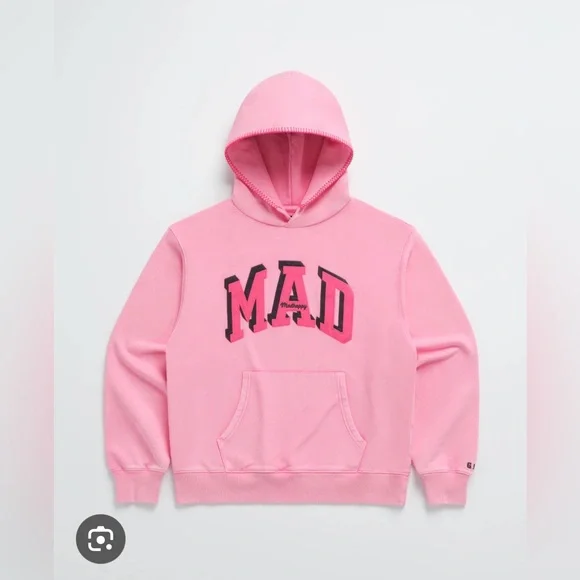 madhappy × GAP パーカー ピンク XS Gap x MadHappy Full Zip Cropped Mad Hoodie